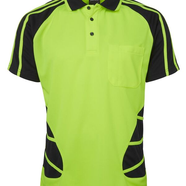 6HSP Men's JB's Hi Vis S/S Spider Polo Thumbnail